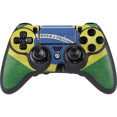 Brazil Flag Distressed PlayStation PS4 Skins